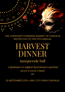 2019 Harvest Dinner Masquerade @ City Farm Chehalis
