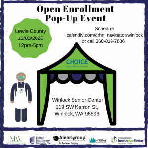 Open Enrollment In-Person Mobile Pop up event @ Winlock Senior Center Parking lot