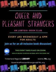 Queer and Pleasant Strangers: An LGBTQIA+ Book Club @ Zoom via Internet